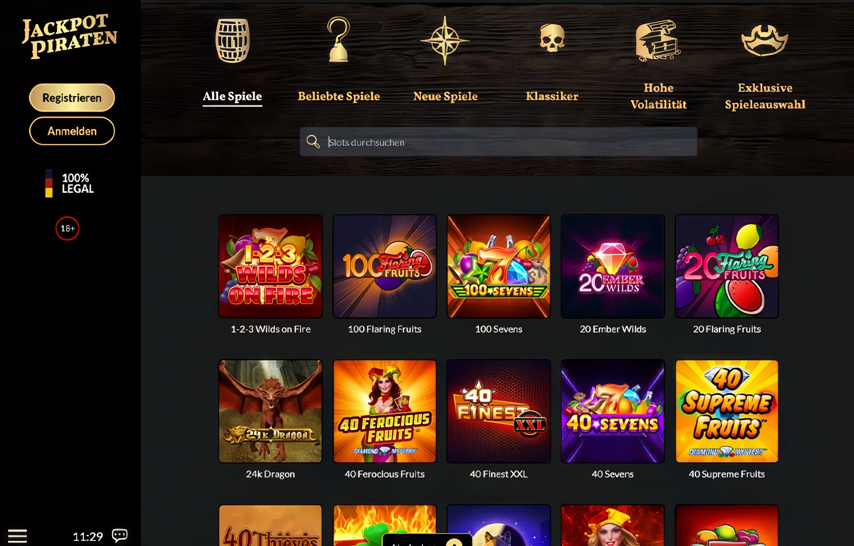 JackpotPiraten – Seriöse Online Spielhalle mit 1€ Bonus-Start  