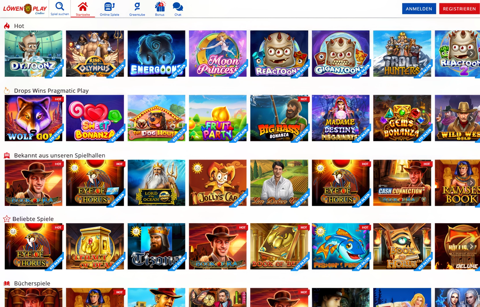 Löwen Play – Hohe Auszahlungsquoten und große Slot-Auswahl